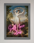 Self Love Club Framed Wall Art, Premium Inspirational Home Decor, Stylish Motivational Print by Zestio at brixbailey.com