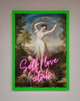Self Love Club framed wall art, stylish inspirational decor, trending motivational print by Zestio at brixbailey.com