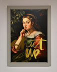Shutup foil print premium stylish graphic t-shirt trending best-selling streetwear by Zestio at brixbailey.com
