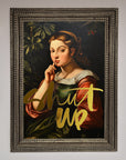 Shutup premium foil print, stylish trendy graphic design, luxury statement art by Zestio at brixbailey.com