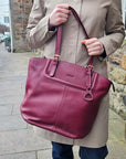 Sienna Zip Top Tote Shopper Bag for Women - Handmade by Saddler