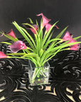 Silk Flower Arrangement Purple Calla Lilies - 15"