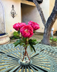 Silk Peony Flower Arrangement In Vase - 15"