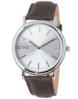 Arvo Silver Time Sawyer Watch - Gray Leather