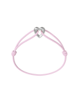 Silver Heart Cord Bracelet