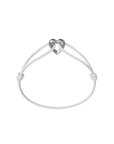 Silver Heart Cord Bracelet