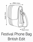 Handmade Leather Festival Phone Bag - British Edit