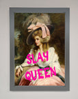 Slay Queen Framed Poster, luxury stylish empowerment art, premium elegant wall decor, best-selling trendy framed artwork by Zestio at brixbailey.com