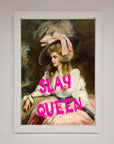 Slay Queen Framed Poster, luxury stylish empowerment art, premium elegant wall decor, best-selling trending framed artwork by Zestio at brixbailey.com