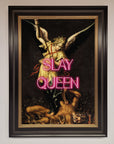 Luxury Slay Queen Altered Art Framed Print, Premium Handcrafted Wall Decor by Zestio at brixbailey.com