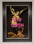 Slay Queen altered art framed print, premium stylish handcrafted trending wall decor by Zestio at brixbailey.com