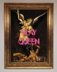 Luxury Slay Queen Altered Art Framed Print, Premium Gothic Decor, Stylish Wall Art by Zestio at brixbailey.com