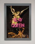 Slay Queen altered art framed print, premium stylish wall decor, trending best-selling artwork by Zestio at brixbailey.com