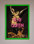 Slay Queen premium altered art framed print, stylish luxury wall decor, trending best-selling artwork by Zestio at brixbailey.com