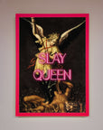 Luxury Slay Queen Altered Art Framed Print, Premium Stylish Wall Decor by Zestio at brixbailey.com