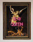 Luxury Slay Queen Altered Art Framed Print, Premium Stylish Wall Decor by Zestio at brixbailey.com