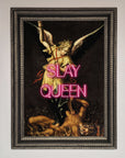Luxury Slay Queen Altered Art Framed Print, Premium Wall Decor, Stylish Home Art by Zestio at brixbailey.com