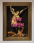 Luxury Slay Queen Altered Art Framed Print, Premium Gothic Decor, Stylish Wall Art by Zestio at brixbailey.com