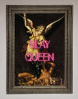 Luxury Slay Queen altered art framed print, premium stylish wall decor by Zestio at brixbailey.com