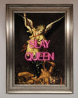 Slay Queen premium altered art framed print, stylish luxury wall decor, best-selling trendy artwork by Zestio at brixbailey.com