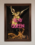 Luxury Slay Queen Altered Art Framed Print, premium stylish wall decor by Zestio at brixbailey.com