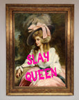 Slay Queen Framed Poster, luxury stylish empowerment artwork, best-selling trendy wall decor, premium framed print by Zestio at brixbailey.com