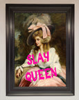 Slay Queen Framed Poster, luxury stylish empowerment artwork, best-selling trendy wall decor, premium framed print by Zestio at brixbailey.com