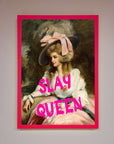 Slay Queen Framed Poster, luxury stylish empowerment artwork, best-selling trendy wall decor, premium framed print by Zestio at brixbailey.com