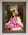 Slay Queen Framed Poster, luxury stylish empowerment artwork, best-selling trendy wall decor, premium framed print by Zestio at brixbailey.com