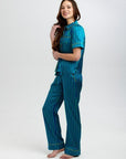 Poppy Rainforest Stripe Silk Trouser