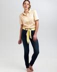 Poppy Lemonade Stripe Silk Blouse