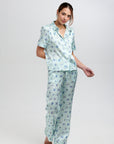 Poppy Glacier Butterfly Silk Blouse