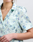 Poppy Glacier Butterfly Silk Blouse