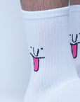 Smiley face socks pack of 4, premium cotton blend, stylish and comfortable, EU sizes 36-41, UK sizes 3-7 by Body and I at brixbailey.com