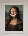 Premium Smiley Mona Framed Poster, Classic Art with Modern Whimsy, Stylish Home Decor in Multiple Sizes and Frame Options by Zestio at brixbailey.com