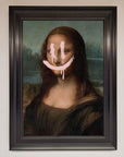 Luxury Smiley Mona Framed Poster, stylish classic art with modern whimsy, best-selling home decor in multiple sizes and frame options by Zestio at brixbailey.com