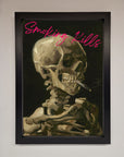 Smoking Kills framed wall art, luxury modern statement piece for home or office decor by Zestio at brixbailey.com