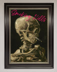 Smoking Kills framed wall art, premium modern statement piece for home or office decor, luxury bold message artwork in various sizes by Zestio at brixbailey.com