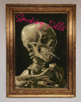 Smoking Kills framed wall art, premium modern statement piece for home or office, luxury bold decor in multiple sizes by Zestio at brixbailey.com