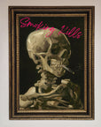 Smoking Kills framed wall art, premium modern statement piece for home or office decor, luxury handcrafted bold message artwork by Zestio at brixbailey.com