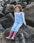 Ice Blue Snowflake Dungarees