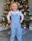 Ice Blue Snowflake Dungarees