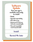Software Update Birthday Card