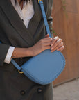 Handmade Recycled Genuine Leather Tote Bag - 15cm Tall, 19cm Wide, Adjustable Handle - Eco-Friendly & Durable by Sook Stainable at brixbailey.com