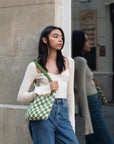 Hand-Made Crochet Cotton Tote Bag - Eco-Friendly & Sustainable Fashion - 55cm Height, 33cm Handle Drop by Sook Stainable at brixbailey.com