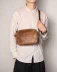 Soren Vintage Leather Crossbody Bag Sling | Versatile and Durable Leather Bag