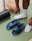 French Navy Slider Sandals for Men