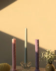 Spiral Taper Candles - pack of 3
