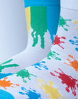 Colorful mismatched socks, happy personality splash of colors, premium cotton blend, EU 36-41 UK 4-8, trending best-selling by Body and I at brixbailey.com