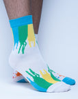 Colorful mismatched socks, happy personality splash of colors, premium cotton blend, EU 36-41 UK 4-8, trending handcrafted design by Body and I at brixbailey.com